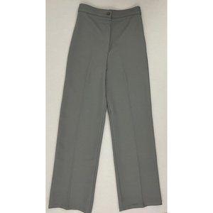 Vintage 70s Sears Women's 12 Polyester High Waist Pants Granny Gray Wide Leg